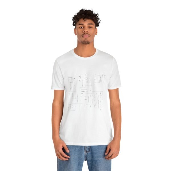 Minimalist Circuit Design Unisex Short Sleeve Tee - immagine 34