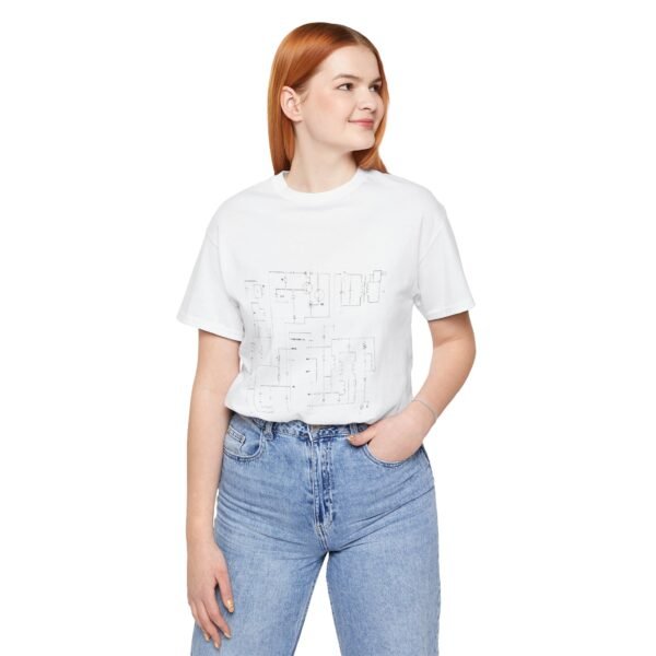 Minimalist Circuit Design Unisex Short Sleeve Tee - immagine 40