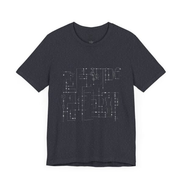 Minimalist Circuit Design Unisex Short Sleeve Tee - immagine 93