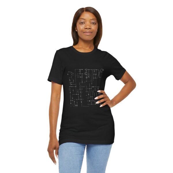 Minimalist Circuit Design Unisex Short Sleeve Tee - immagine 18