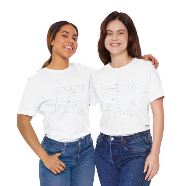 Minimalist Circuit Design Unisex Short Sleeve Tee - immagine 49
