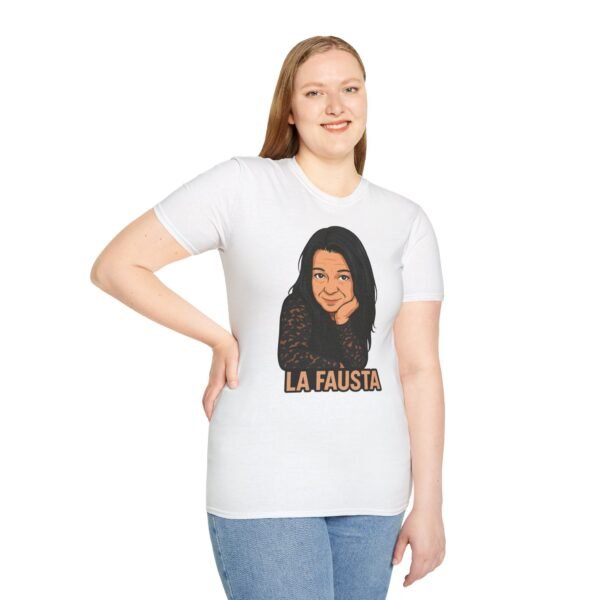 Funny Unisex Softstyle T-Shirt - 'La Fausta' Graphic Tee - immagine 10