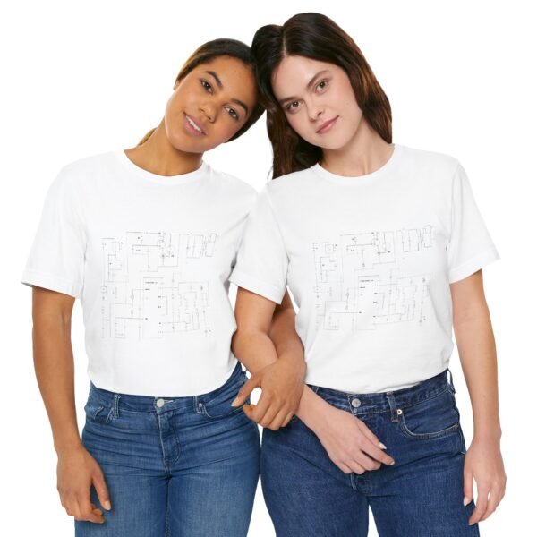 Minimalist Circuit Design Unisex Short Sleeve Tee - immagine 50