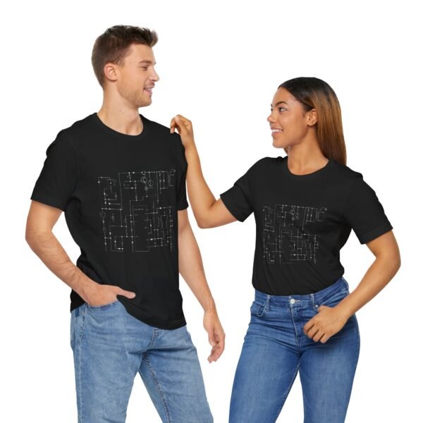 Minimalist Circuit Design Unisex Short Sleeve Tee - immagine 21