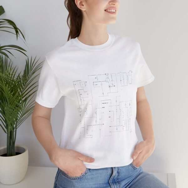 Minimalist Circuit Design Unisex Short Sleeve Tee - immagine 46