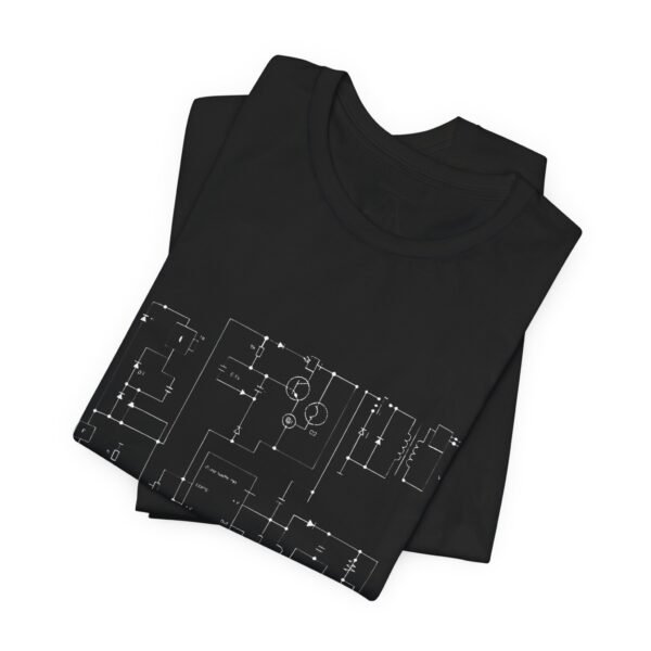 Minimalist Circuit Design Unisex Short Sleeve Tee - immagine 6