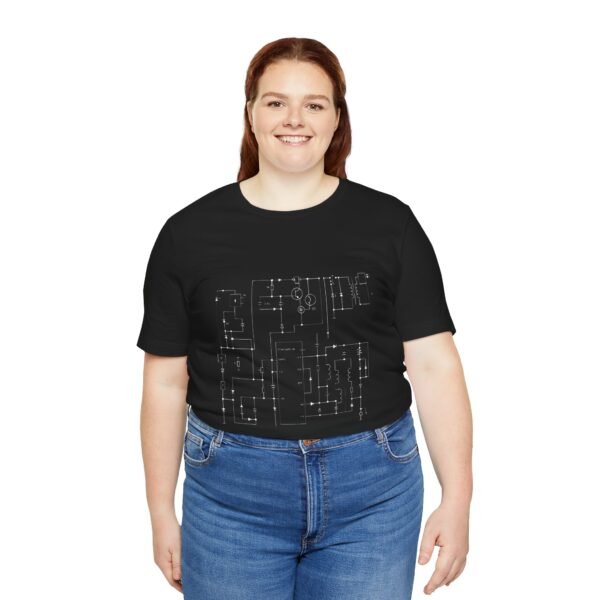 Minimalist Circuit Design Unisex Short Sleeve Tee - immagine 16