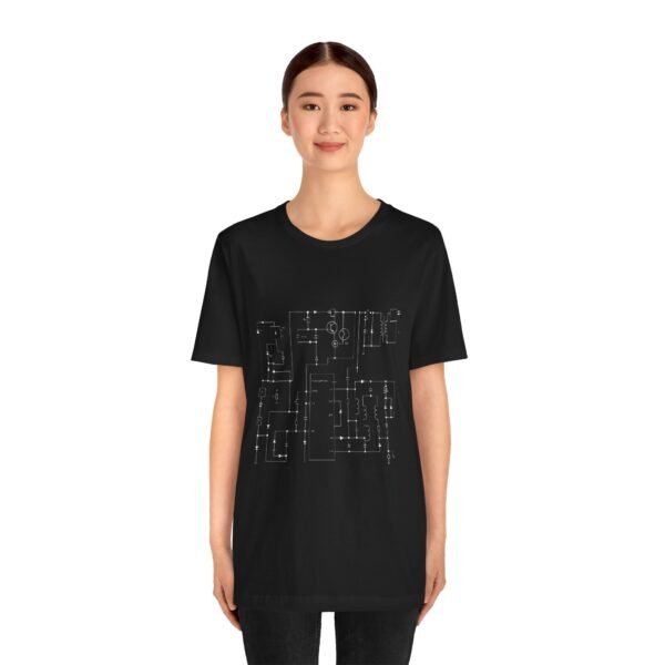 Minimalist Circuit Design Unisex Short Sleeve Tee - immagine 12