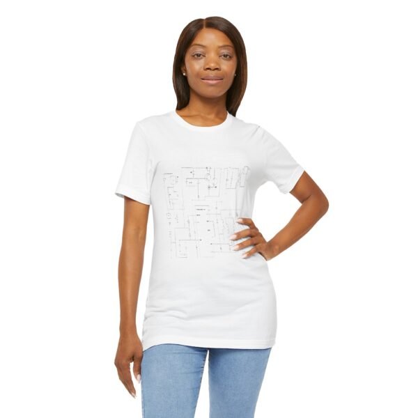 Minimalist Circuit Design Unisex Short Sleeve Tee - immagine 44