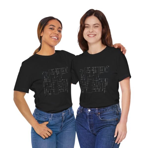 Minimalist Circuit Design Unisex Short Sleeve Tee - immagine 23