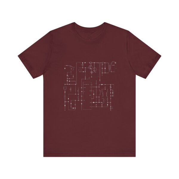 Minimalist Circuit Design Unisex Short Sleeve Tee - immagine 103