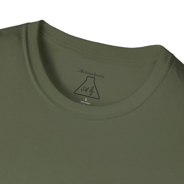 Eco-Friendly Unisex Softstyle T-Shirt - 'Alchimie Sonore' Music Vibe - immagine 4