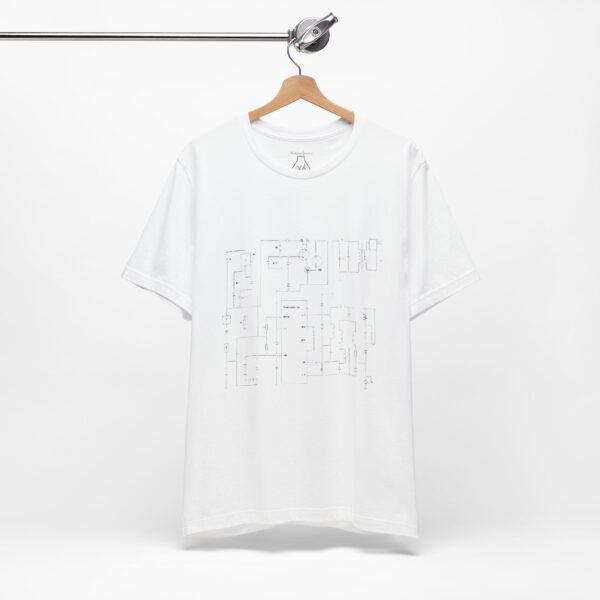 Minimalist Circuit Design Unisex Short Sleeve Tee - immagine 32