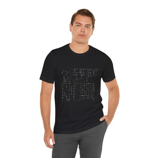 Minimalist Circuit Design Unisex Short Sleeve Tee - immagine 15