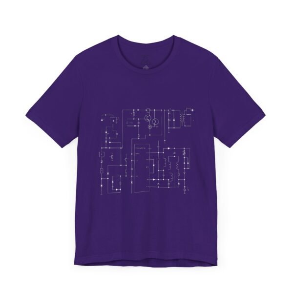 Minimalist Circuit Design Unisex Short Sleeve Tee - immagine 101