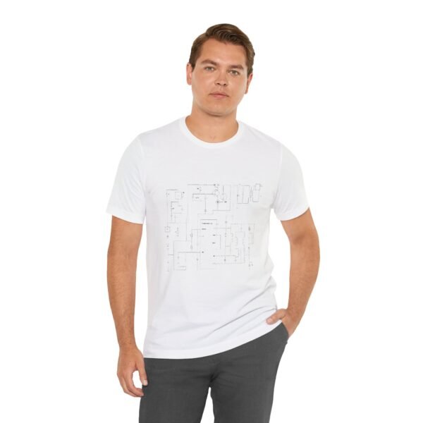 Minimalist Circuit Design Unisex Short Sleeve Tee - immagine 36