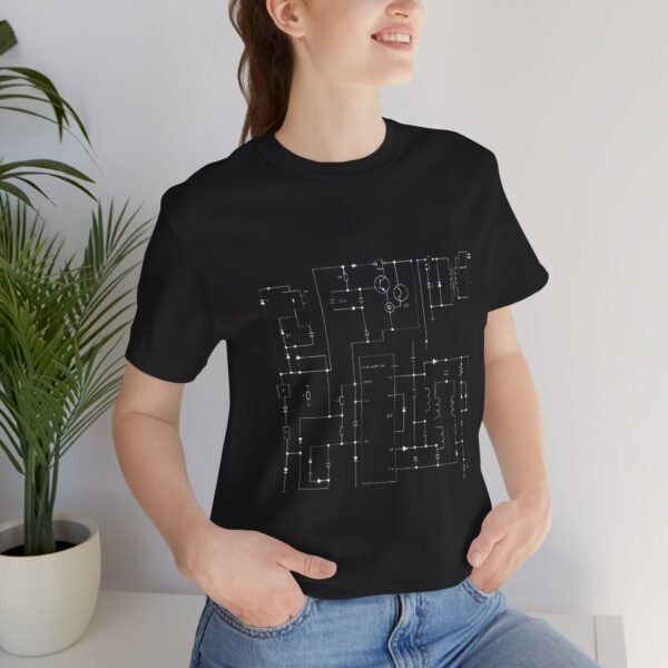 Minimalist Circuit Design Unisex Short Sleeve Tee - immagine 20
