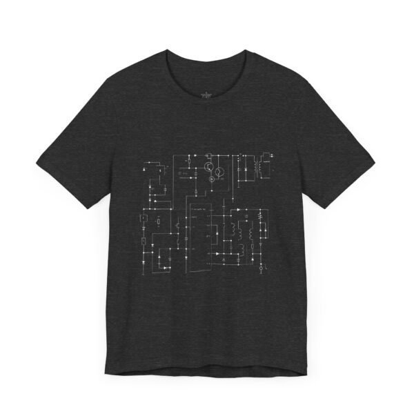 Minimalist Circuit Design Unisex Short Sleeve Tee - immagine 89