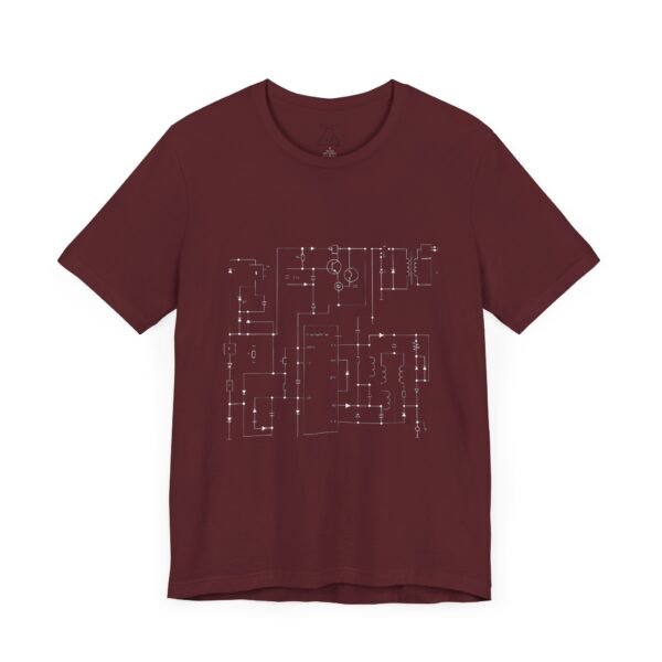 Minimalist Circuit Design Unisex Short Sleeve Tee - immagine 105
