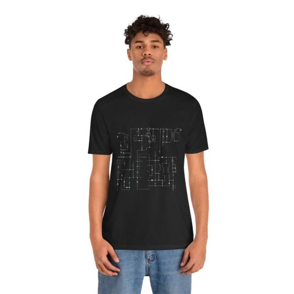 Minimalist Circuit Design Unisex Short Sleeve Tee - immagine 13