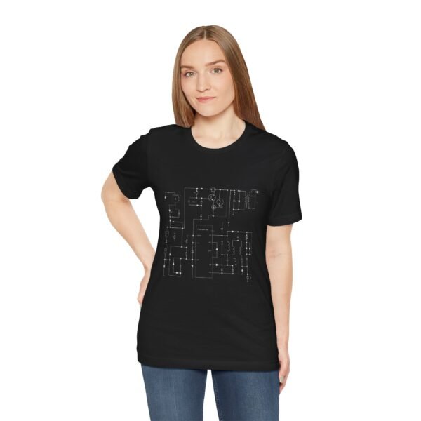 Minimalist Circuit Design Unisex Short Sleeve Tee - immagine 14