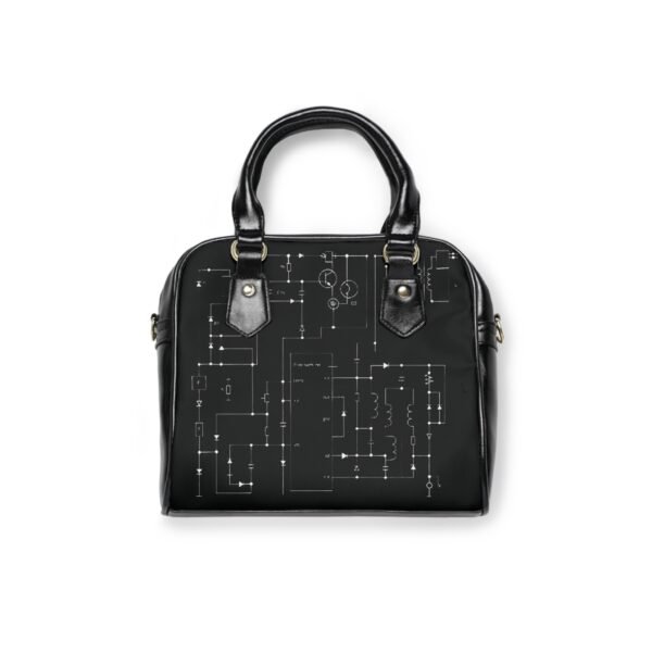 Borsa"Alchimiesonore"a Spalla Chic con Design Circuito  - Accessorio Elegante per gli Amanti della Tecnologia - immagine 2