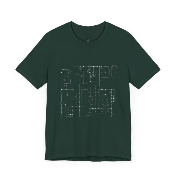 Minimalist Circuit Design Unisex Short Sleeve Tee - immagine 77
