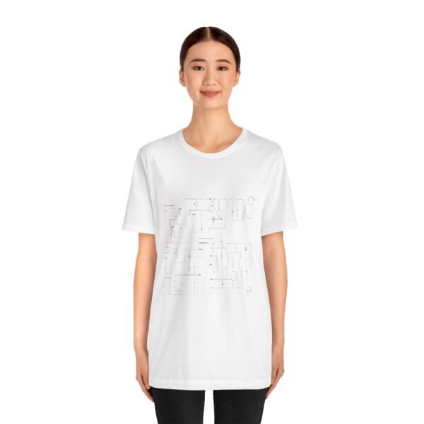 Minimalist Circuit Design Unisex Short Sleeve Tee - immagine 33
