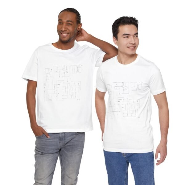 Minimalist Circuit Design Unisex Short Sleeve Tee - immagine 48