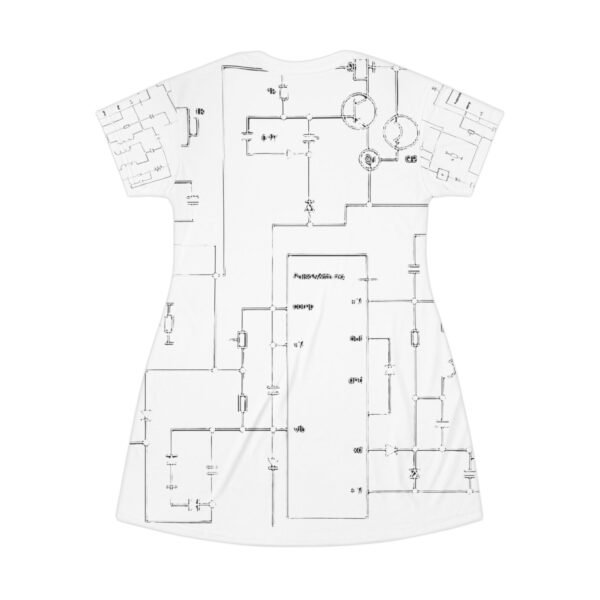 Abito T-Shirt "Alchimiesonore" con Design Circuito - Moda Ispirata alla Tecnologia per gli Innovatori - immagine 3