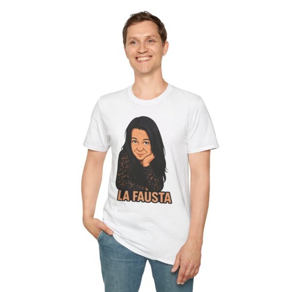 Funny Unisex Softstyle T-Shirt - 'La Fausta' Graphic Tee - immagine 7