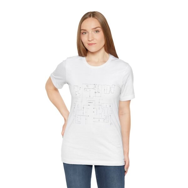 Minimalist Circuit Design Unisex Short Sleeve Tee - immagine 35