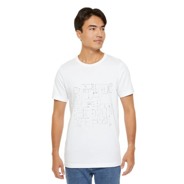 Minimalist Circuit Design Unisex Short Sleeve Tee - immagine 38