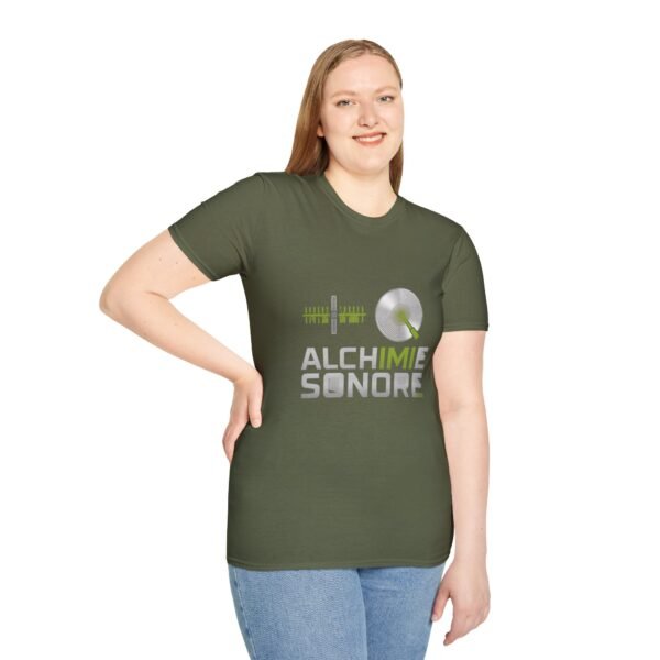 Eco-Friendly Unisex Softstyle T-Shirt - 'Alchimie Sonore' Music Vibe - immagine 6